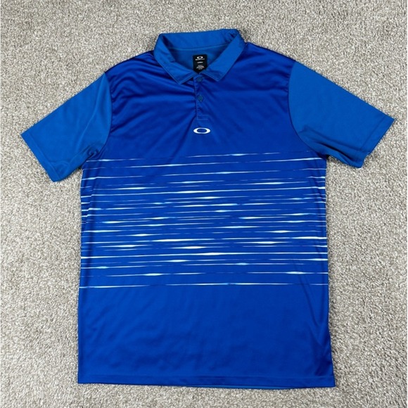 Oakley Other - Oakley Hydrolix Polo Shirt Mens Medium Blue Short Sleeve Regular Fit Golf Casual